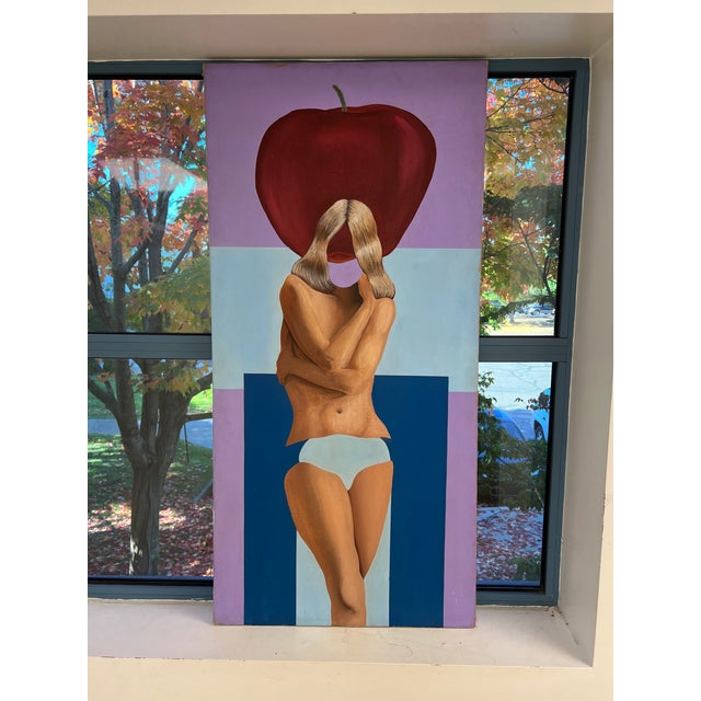 1970s "Susan #7" Surrealist Figurative Female Painting For Sale - Image 10 of 10