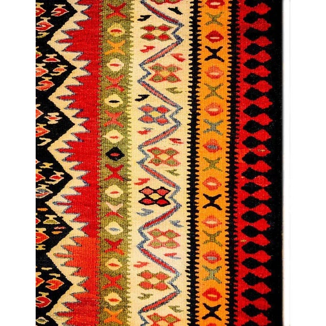 Tribal Mid-20th Century Kurdish Kilim Runner For Sale - Image 3 of 7