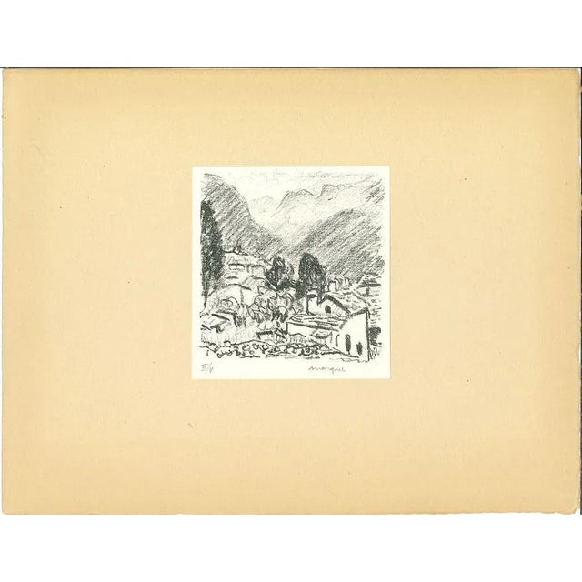 Mountains in Canton Grigioni is a beautiful lithograph on ivory-colored paper, realized by Albert Marquet (Bordeaux, 1875...