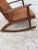 Orange Vintage Mid-Century Modern Walnut Rocking Chair For Sale - Image 8 of 11