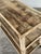 Tan Vintage Rustic Plank Wood Three Tier Console on Casters For Sale - Image 8 of 12