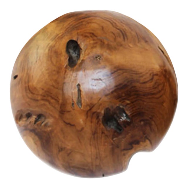 Solid Teak Root Decorative Sphere For Sale