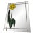 Vintage Daffodil Stained Glass Mirror For Sale
