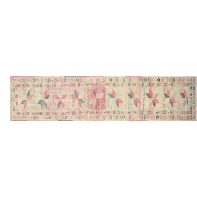 1960s Turkish Oushak Runner For Sale