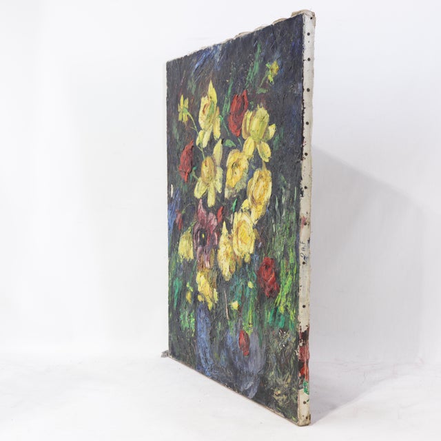 Late 20th Century Nandor Vagh Weinmann Impasto Floral Still Life Oil Painting For Sale - Image 5 of 11