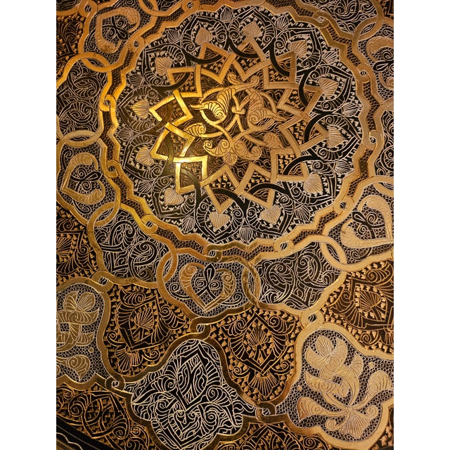 Moraccan Brass Coffee Table For Sale - Image 4 of 4
