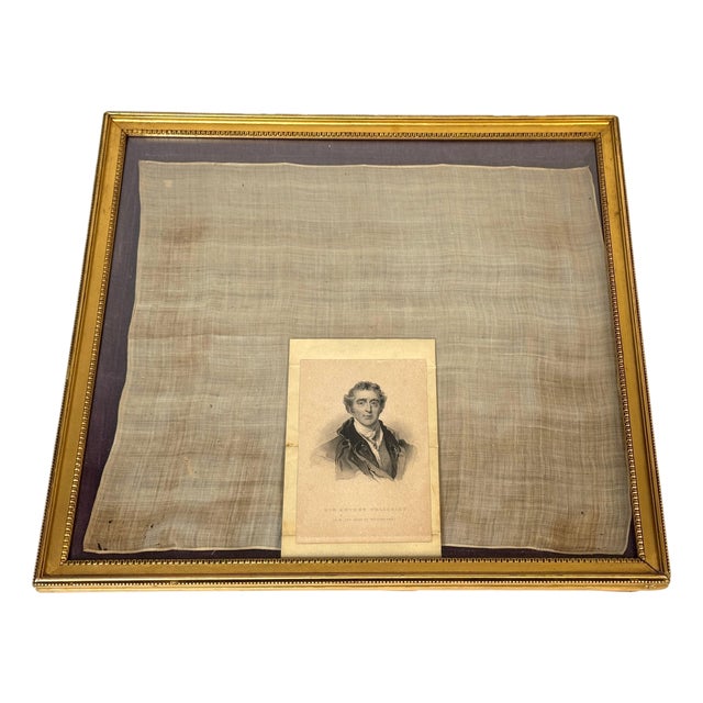 Sir Arthur Wellesley, 1st Duke of Wellington's Silk Handkerchief, Framed For Sale