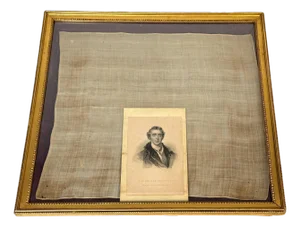 Sir Arthur Wellesley, 1st Duke of Wellington's Silk Handkerchief, Framed