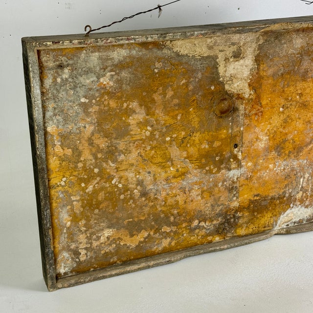 Antique Large Hand Painted Wood Trade Sign for Wallpaper Merchant For Sale - Image 11 of 11