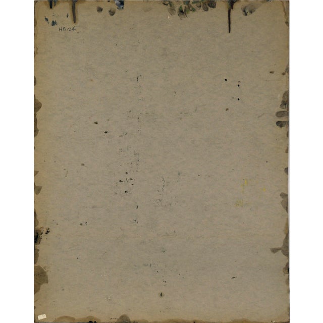 Mid 20th Century Bay Area Abstract Expressionist Standing Nude From Behind in Oil on Cardboard by Honora Berg For Sale - Image 5 of 6