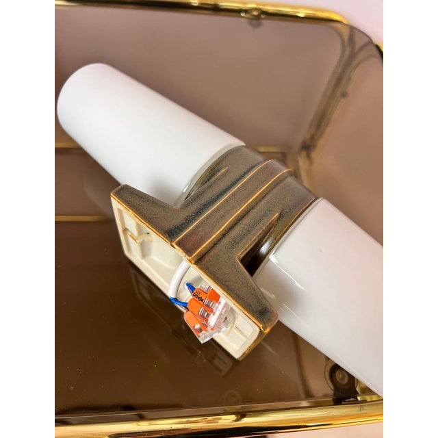 Brown Brown Gray Wall Lamp by Sigvard Bernadotte for Ifö For Sale - Image 8 of 11