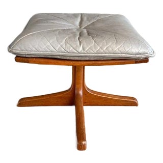 Mid Century Scandinavian Modern Foot Stool in the Style of Lied Mobler For Sale