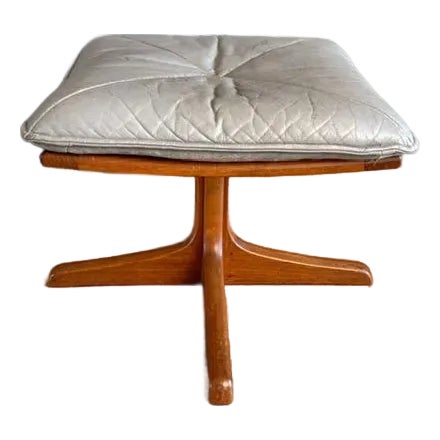 Mid Century Scandinavian Modern Foot Stool in the Style of Lied Mobler For Sale