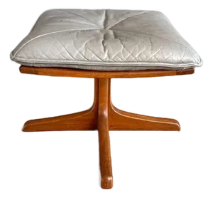 Mid Century Scandinavian Modern Foot Stool in the Style of Lied Mobler