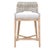 Wood Tapestry Grey Mahogany Counter Stool, Taupe Stripe & Taupe/White Rope For Sale - Image 7 of 7