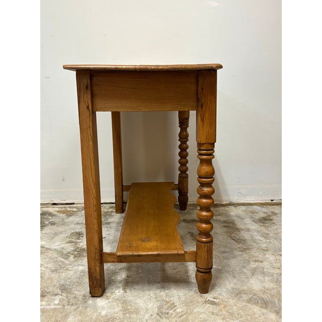 Antique English Pine Console Table For Sale - Image 4 of 6