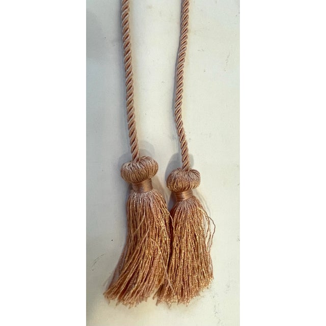 Traditional Vintage Pink Tassel Tieback For Sale - Image 3 of 3