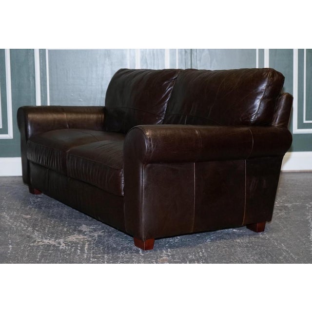 Vintage Brown 3-Seater Sofa For Sale - Image 11 of 13