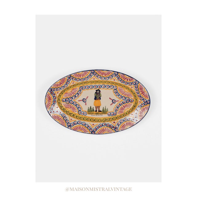 Mid-Century French Henriot Quimper Oval Platter For Sale - Image 11 of 11