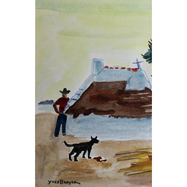 1950s Yves Brayer, Cabane de Cacharel, 1950s, Gouache on Paper For Sale - Image 5 of 13