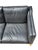 Mid-Century Modern Black Leather Loveseat | Vintage Two Seater Sofa For Sale - Image 6 of 10