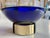 Skultuna Bowl in Cobalt Blue Mouth-Blown Glass and Brass by Michael Kurpatov, 1960s For Sale - Image 6 of 8