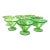 Vintage Green Federal Glass Sherbet Dishes - Set of 8 For Sale