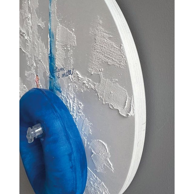 "portami al mare"is a coastal mixed media wall sculpture by vera vizzi that combines material relief, color and narrative...