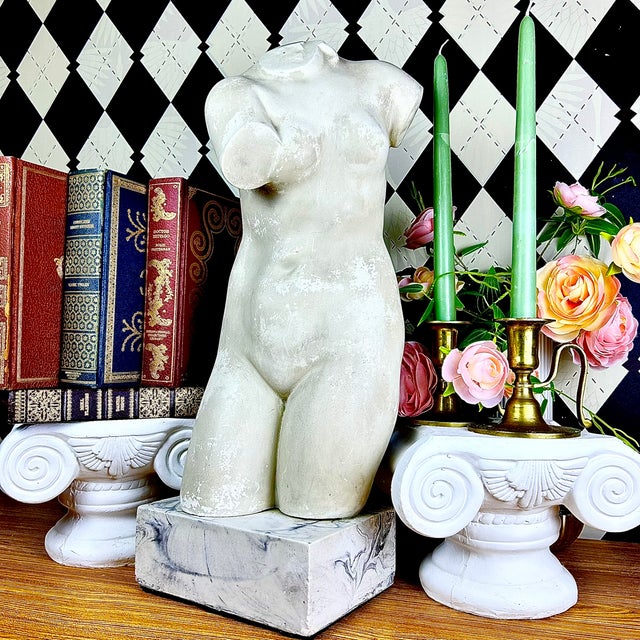 Signed 1955 Marble Female Torso Sculpture Attributed to Alva Studios, Mid-Century Modern For Sale - Image 18 of 18