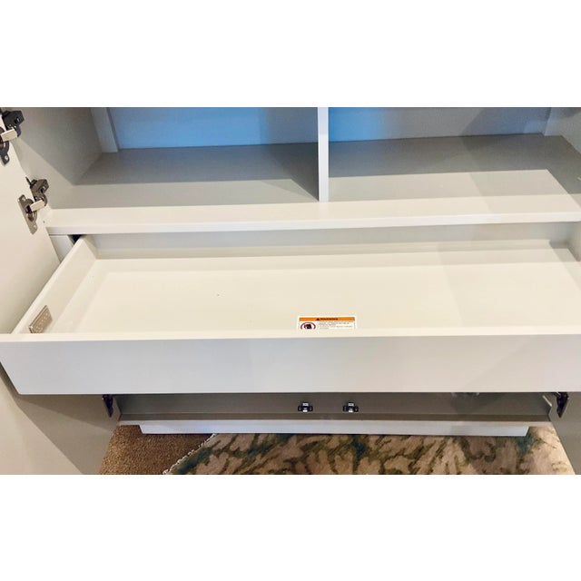 Beige Caracole Contemporary Gray and Beige Glass Expressions Door Chest For Sale - Image 8 of 10