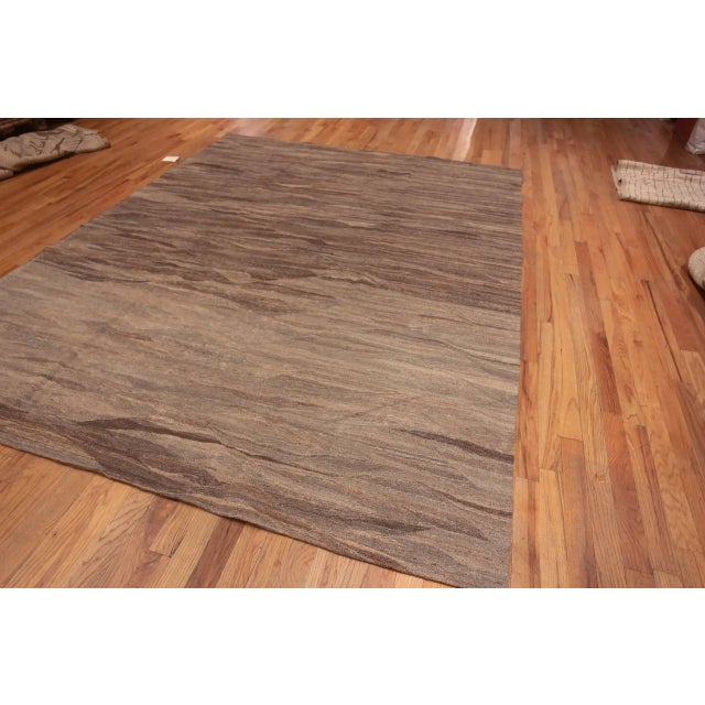 Brown Tribal Abstract Modern Flatweave Kilim Rug, Country of origin: Central Asia, Circa date: Modern Rugs