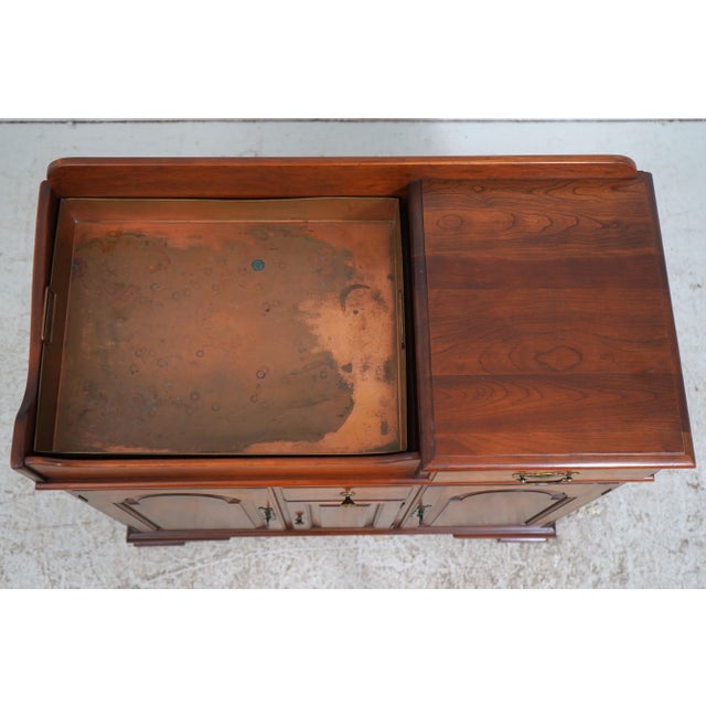 Traditional Pennsylvania House Cherry Dry Sink W. Copper Basin Server For Sale - Image 3 of 16