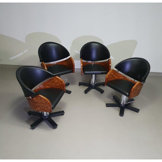 Italian Barber Chairs, 1980s, Set of 4 For Sale - Image 12 of 14
