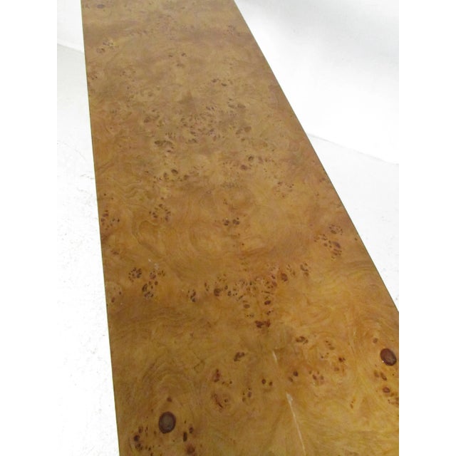 Mid 20th Century Mid-Century Olive Burl Console Table For Sale - Image 10 of 12