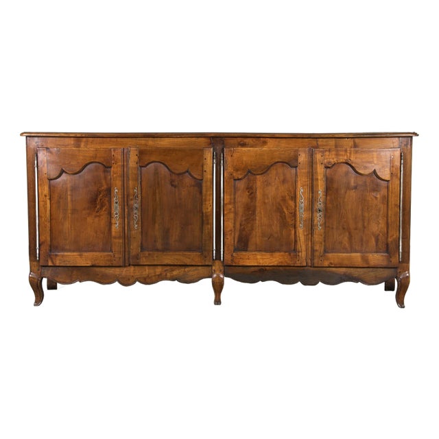 19th Century French Louis XV Style Oak Sideboard Enfilade Buffet For Sale