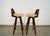 1960’s Mid-Century Modern Walnut & Leather Bar Stools - A Pair For Sale In Los Angeles - Image 6 of 12