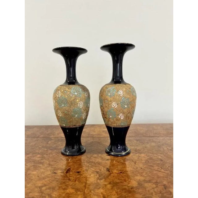 Victorian Vases from Doulton, 1880s, Set of 2 For Sale - Image 6 of 6