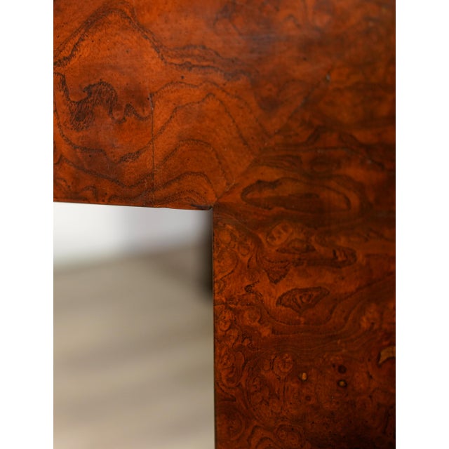 1970s John Widdicomb Modern Parsons Style Burl Wood Console Table, 1970s For Sale - Image 5 of 10