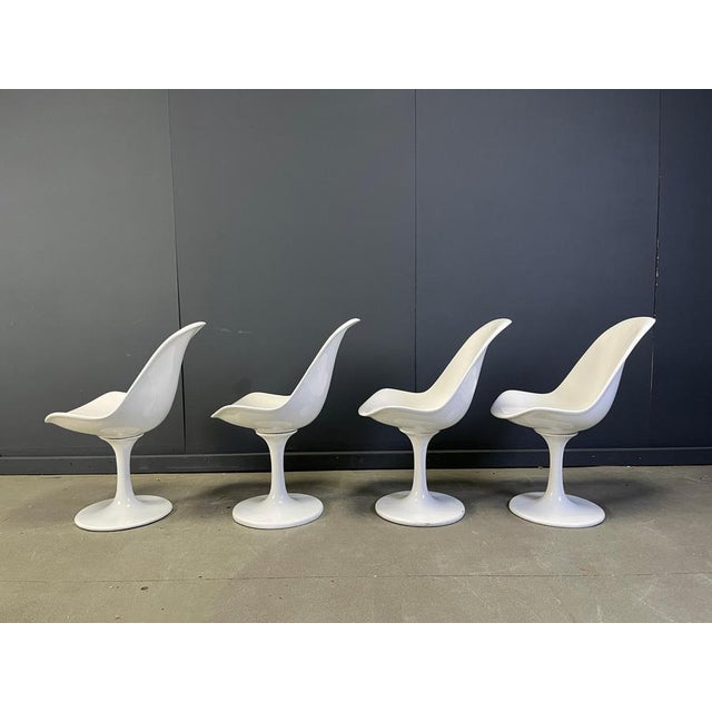 Vintage Space Age Fiberglass Tulip Dining Chairs, 1960s, Set of 4 For Sale - Image 10 of 16