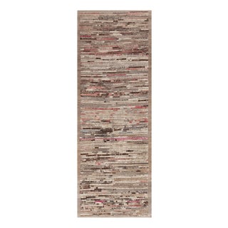 Artistic Wool Modern Contemporary Abstract Hall Runner Rug For Sale