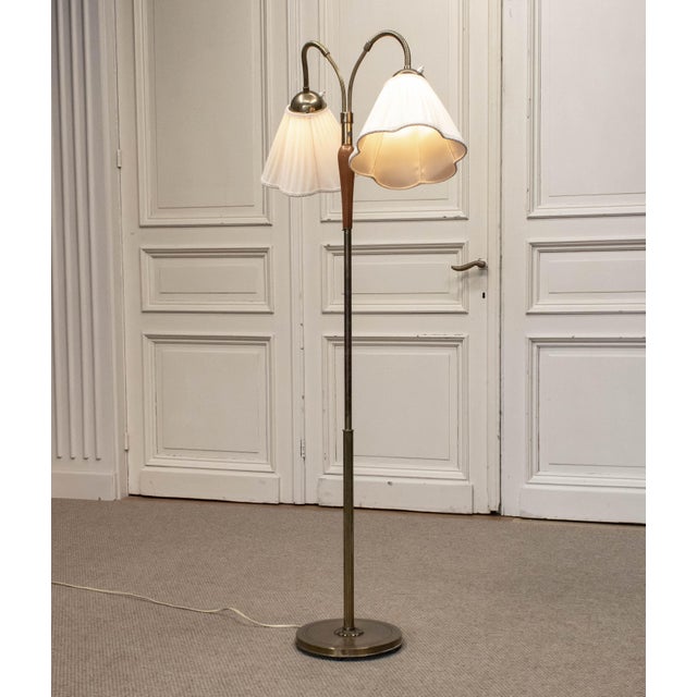 Mid-Century Modern Swedish Floor Lamp from Nordiska Kompaniet, Sweden, 1940s For Sale - Image 3 of 10