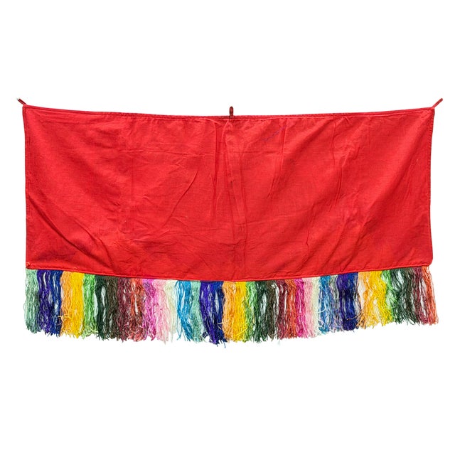 Traditional Vintage Tibetan Style Uchen Wall Hanging Tapestry Fabric Art For Sale - Image 3 of 6