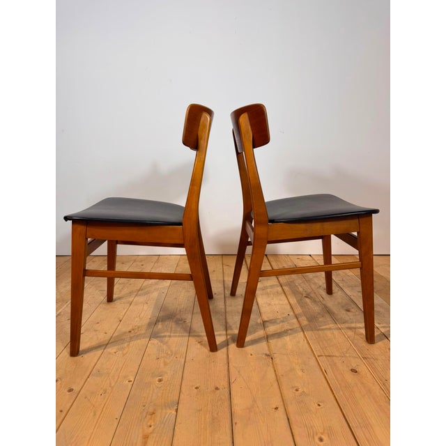 Vintage Teak Dining Chairs, Denmark, 1960s, Set of 2 For Sale - Image 3 of 6
