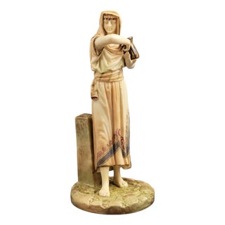 Sculptural Egyptian Figure by James Hadley for Royal Worcester, 1895 For Sale