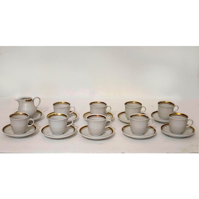 Vintage Henneberg Porcelain Demitasse Set- 20 Pieces For Sale - Image 4 of 13