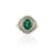 Art Deco Art Deco Natural Emerald Regalia Ring With Diamonds 14k White Gold Size 7 (All Sizes Available) For Sale - Image 3 of 14