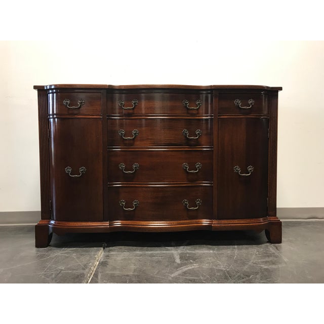 Vintage GALLERIES Solid Mahogany Serpentine Sideboard Buffet