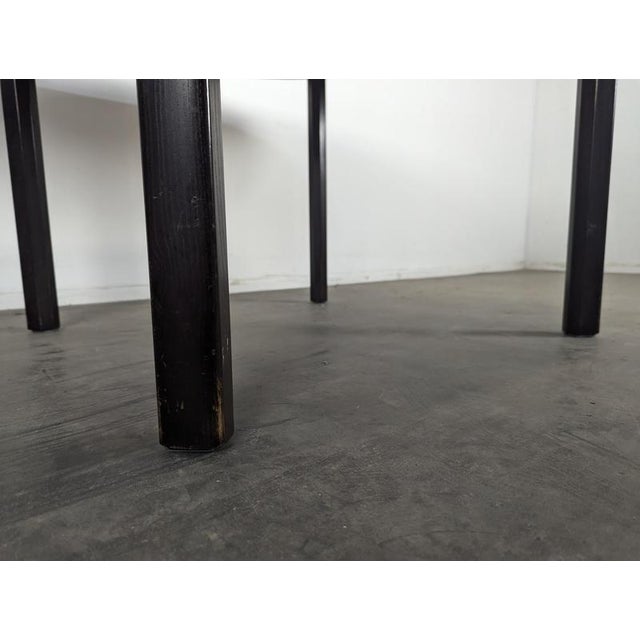 Contemporary Modern Black-Stained Oak Table For Sale - Image 3 of 11