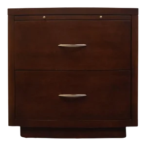 Kathy Ireland Home Collection Traditional Contemporary Modern Mahogany 32" Two Drawer Nightstand