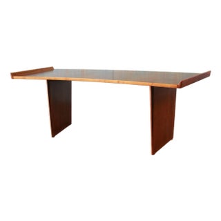 1950s Harvey Probber (Attr.) Mid Century Walnut Advent Executive Desk Mid Century For Sale